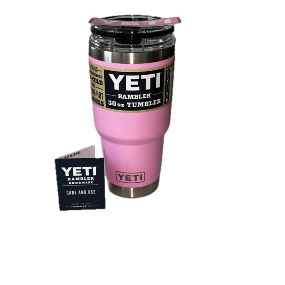 YETI RAMBLER® 30oz  Vacuum Insulated Cup Tumbler Magslider Lid Pink NWT - Picture 9 of 10